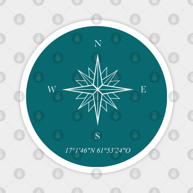 Compass rose white Magnet by leewarddesign